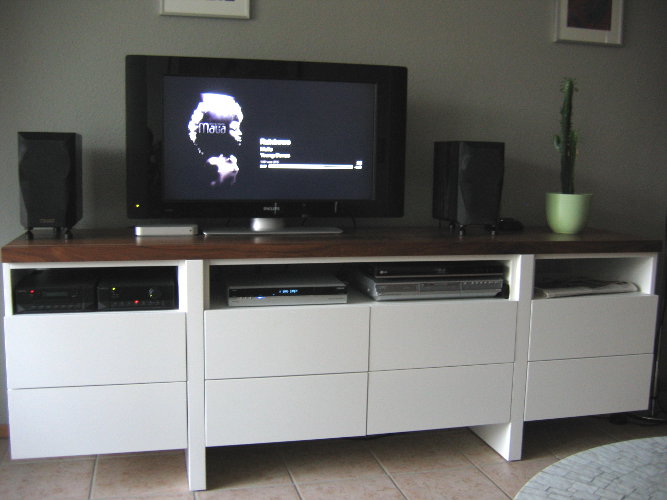 Medien-Möbel Weiß-Lack