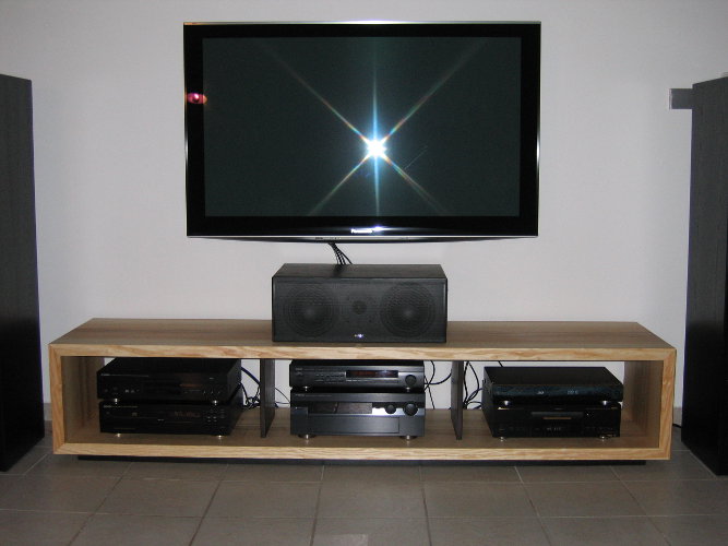 Medien-Möbel Esche massiv